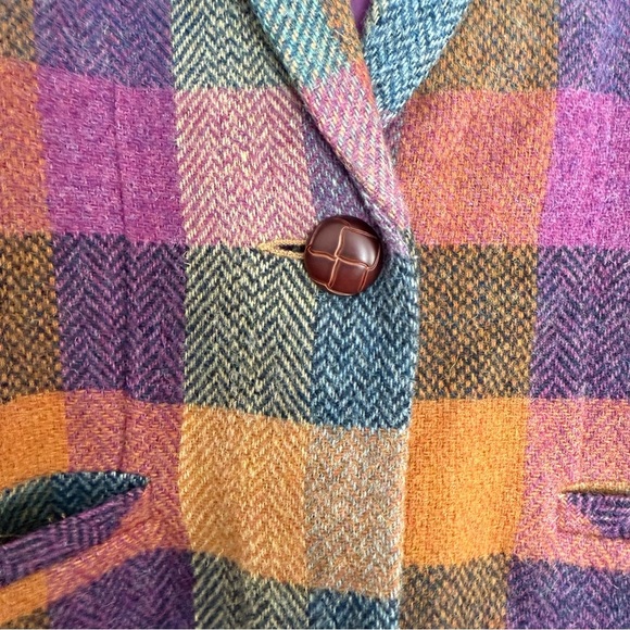 Cabi Multi color plaid blazer wool blend Size: 0 - Picture 3 of 6